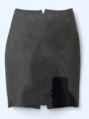 Express Charcoal Pencil Skirt - Tailored Office Midi